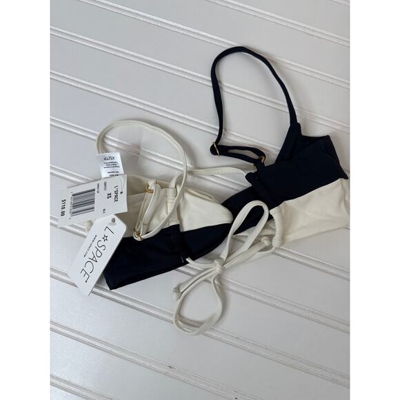 NWT L Space Bikini Top Ringo Twist Colorblock & Ring Halter Swim BUNDLE Sz XS - Picture 7 of 7
